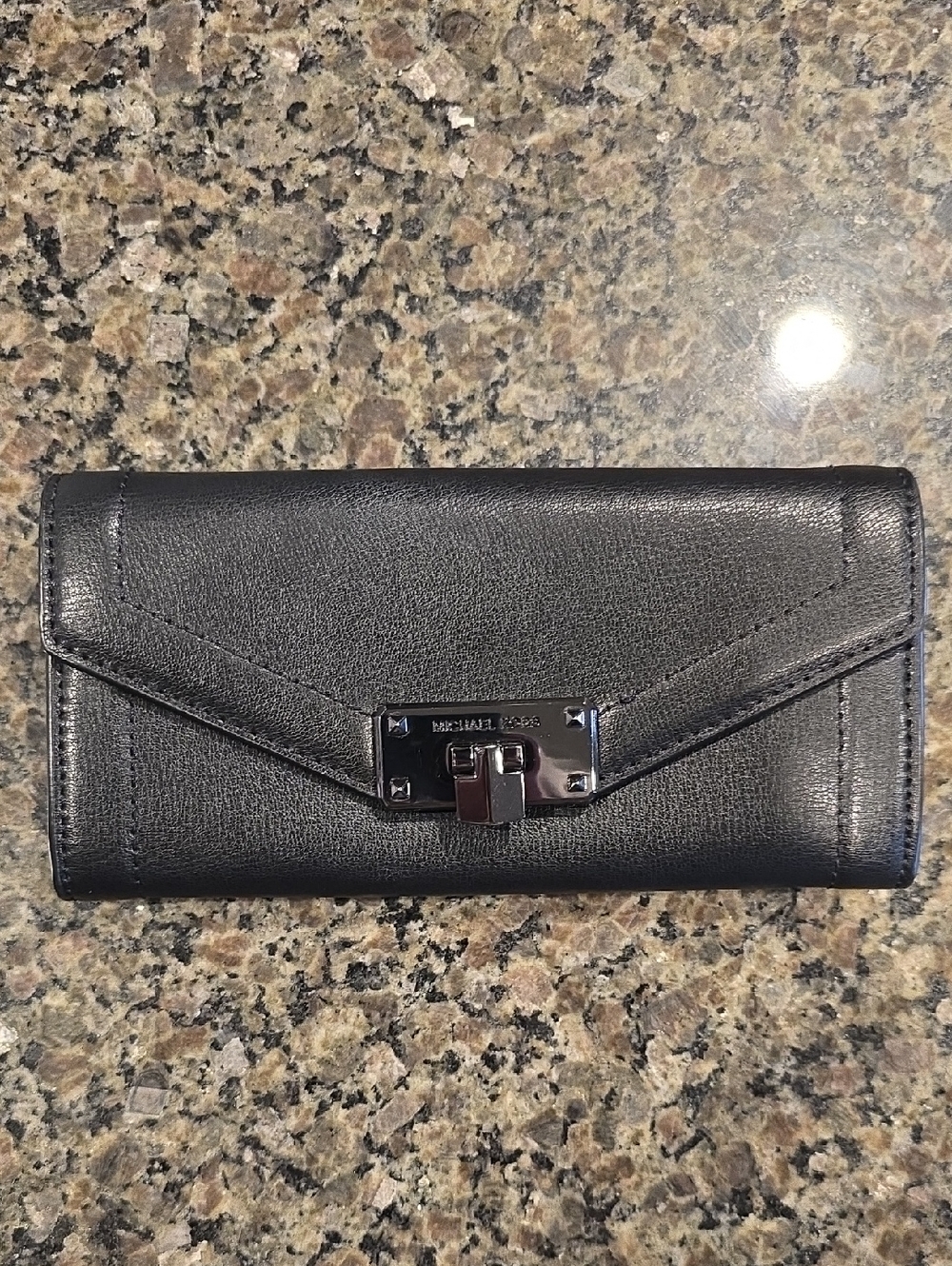 Michael Kors Black Leather Envelope Wallet
